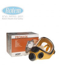 SCOTT Promask  , כולל פילטר אלומיניום P3  מסכת פנים מלאות סיליקון